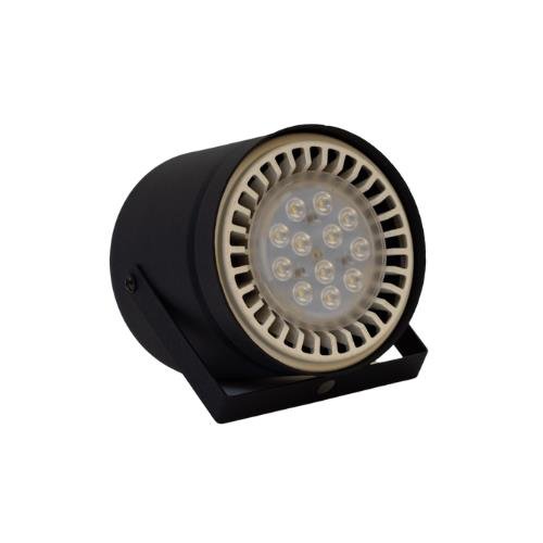 Cabezal Cilíndrico para AR111/GU10 - Sin Zócalo - Negro