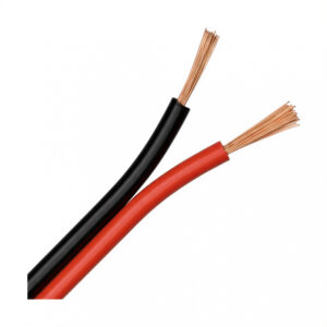 cable parlante 2 x 0,50 mm rojo/negro por metro