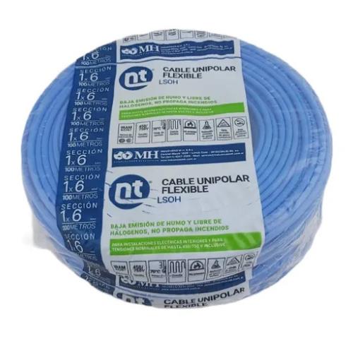 Cable Unipolar LSOH 4 mm - Celeste - Por Metro