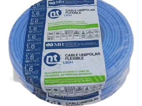 Cable Unipolar LSOH 6 mm - Celeste - Por Metro