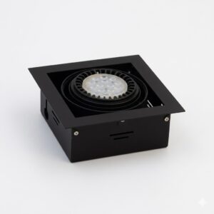 embutido cuadrado ar111 gu10 negro vacío