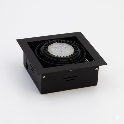 embutido cuadrado ar111 gu10 negro vacío