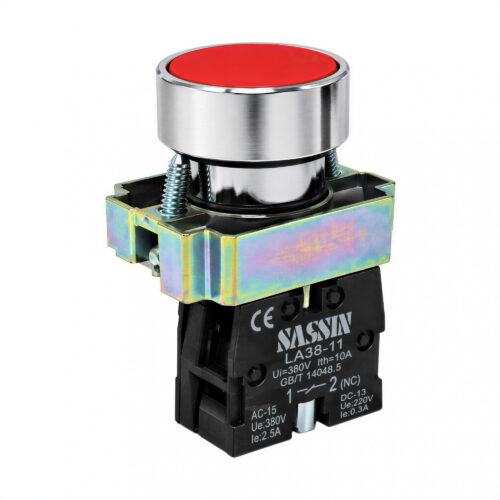 101900 pulsador metálico rasante rojo Ø22mm para tablero 101900 pulsador metálico rasante rojo Ø22mm para tablero