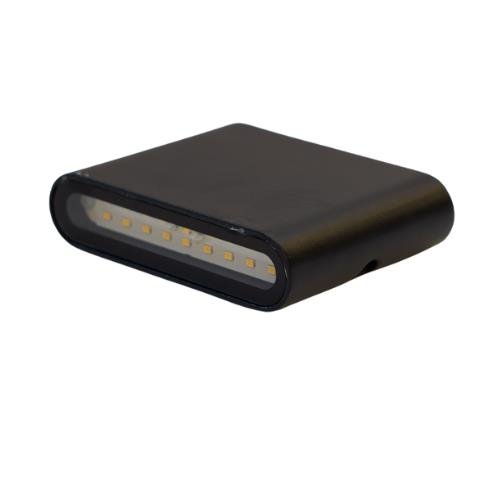 Aplique Led Alar Mini Lino - 7w - Luz Cálida - Negro
