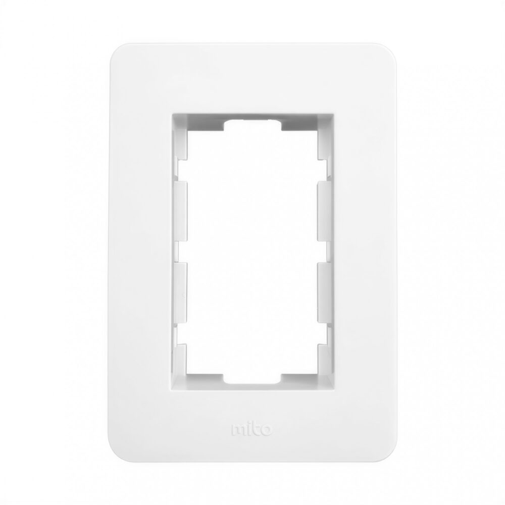 102627 bastidor + tapa jeluz mito 5×10 cm 3 módulos blanco verona
