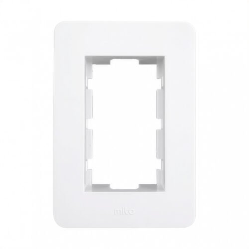 102628 bastidor + tapa jeluz mito 3 módulos 5×10 cm blanco:plata