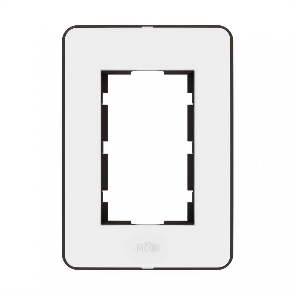 102629 bastidor + tapa mito – 5 x 10 – 3 módulos – blanco:negro 102629 bastidor + tapa mito – 5 x 10 – 3 módulos – blanco:negro
