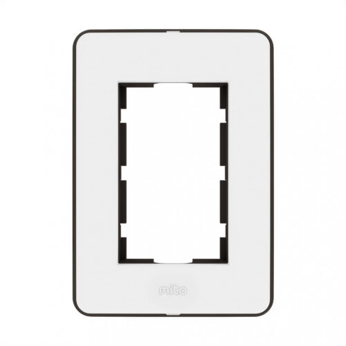 102629 bastidor + tapa mito – 5 x 10 – 3 módulos – blanco:negro