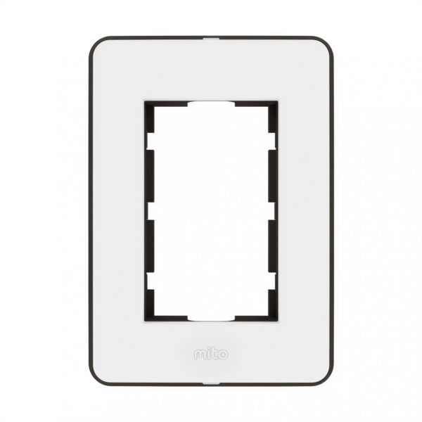 102629 bastidor + tapa mito – 5 x 10 – 3 módulos – blanco:negro 102629 bastidor + tapa mito – 5 x 10 – 3 módulos – blanco:negro