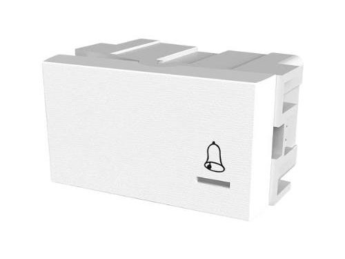 MODULO PLATINUM INTERRUPTOR UNIPOLAR PULSADOR BLANCO