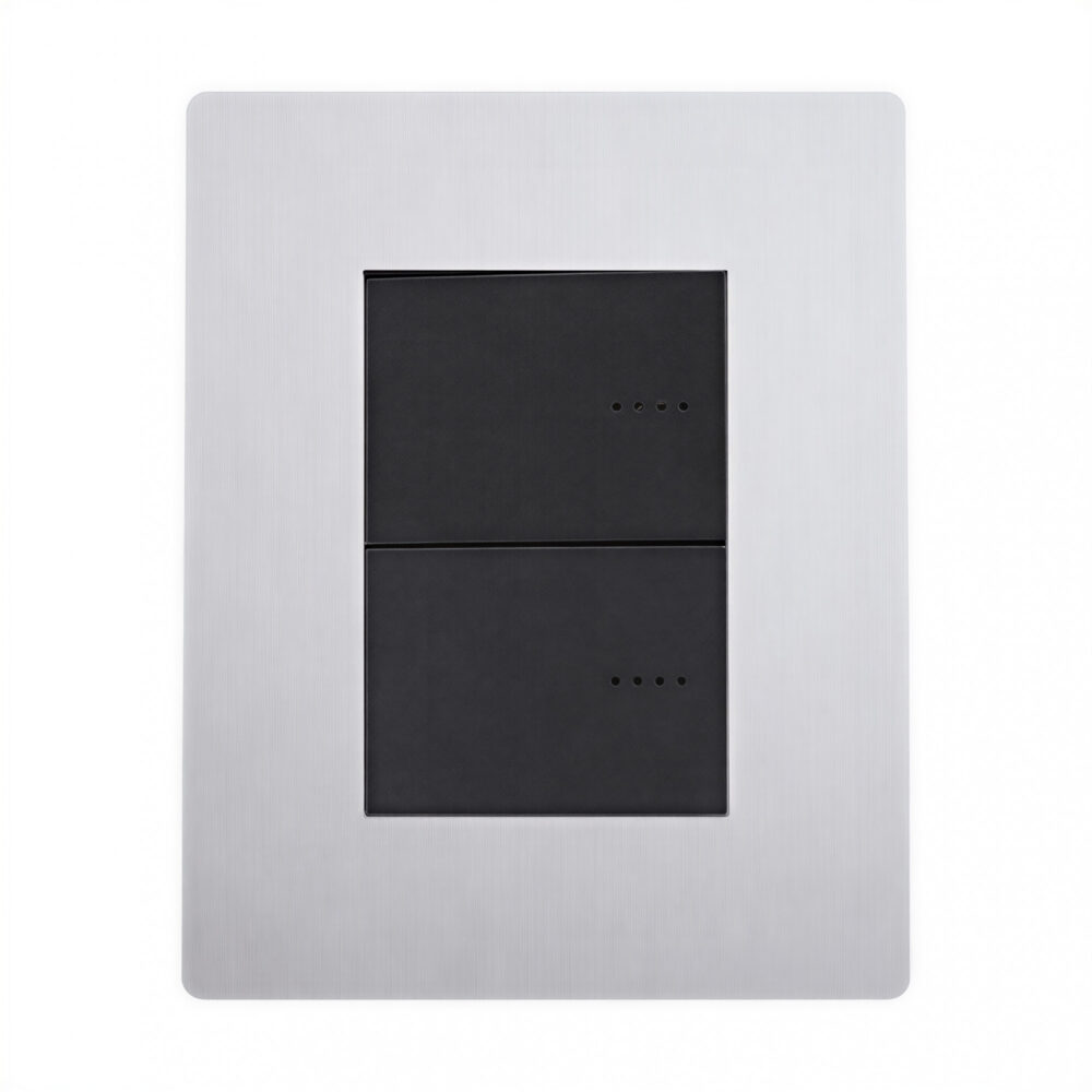 102958 tapa arte aluminio con distanciador blanco 4 módulos