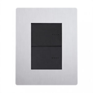 102958 tapa arte aluminio con distanciador blanco 4 módulos