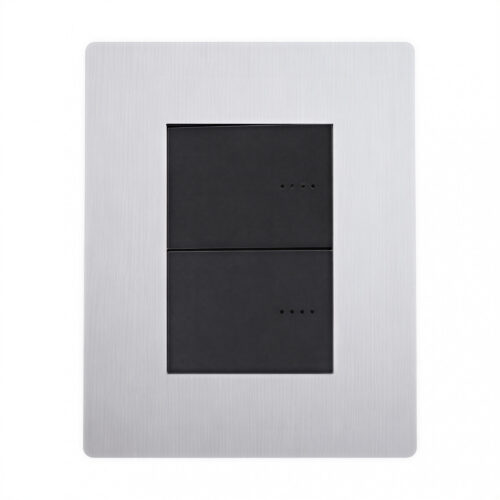102958 tapa arte aluminio con distanciador blanco 4 módulos