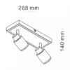 aplique koe 1 luz gris g9