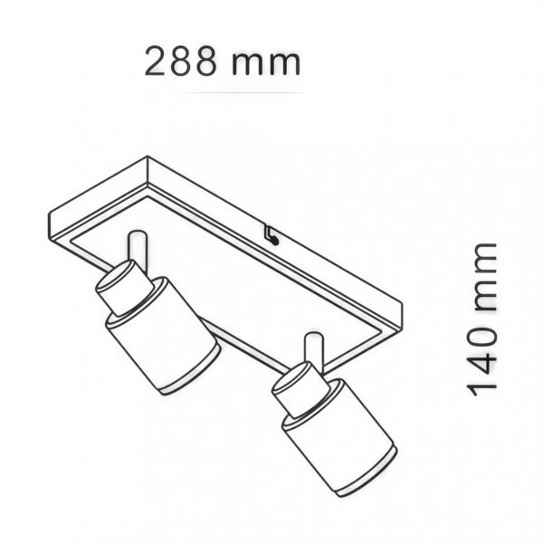 aplique koe 1 luz gris g9