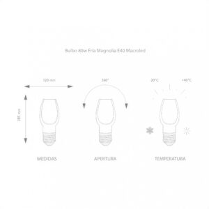 lampara led magnolia 80w e40 luz fria