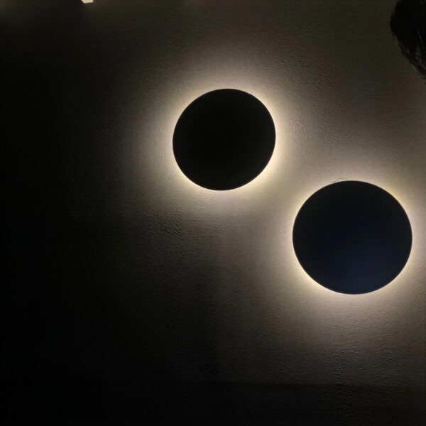aplique led eclipse 22 w negro