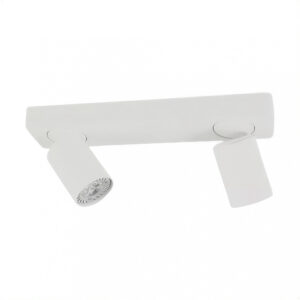 aplique de pared katharo 2 luces gu10 blanco con doble movimiento