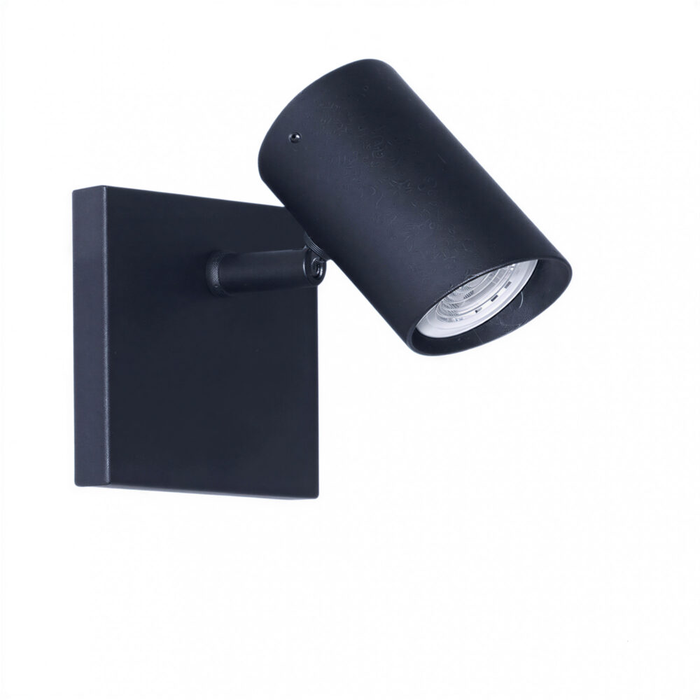 aplique rodry 1 luz negro gu10