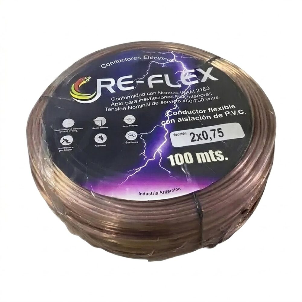 cable paralelo 2 x 0,75 mm cristal por metro