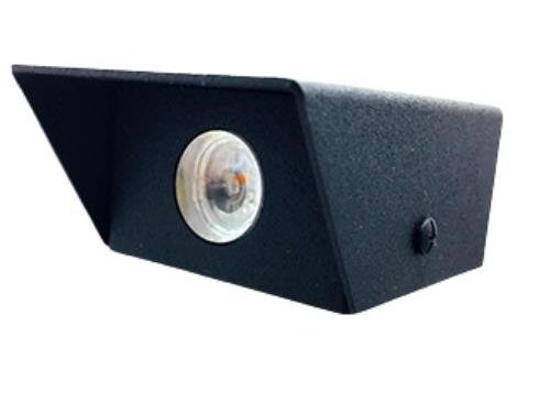 Aplique Led Mojon - 3w - Luz Cálida - Negro