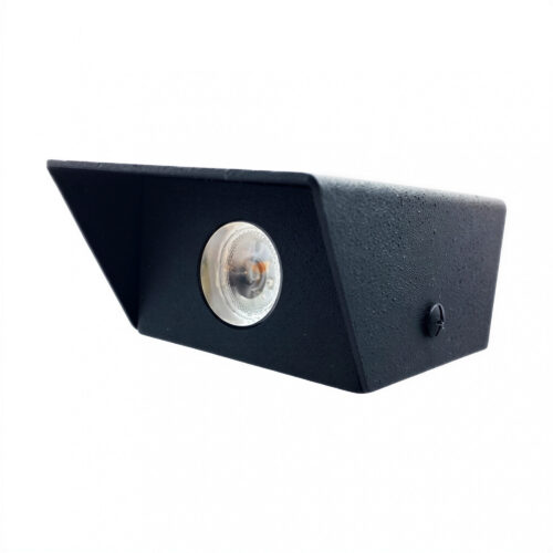 aplique spot con jabalina 1 luz negro gu10