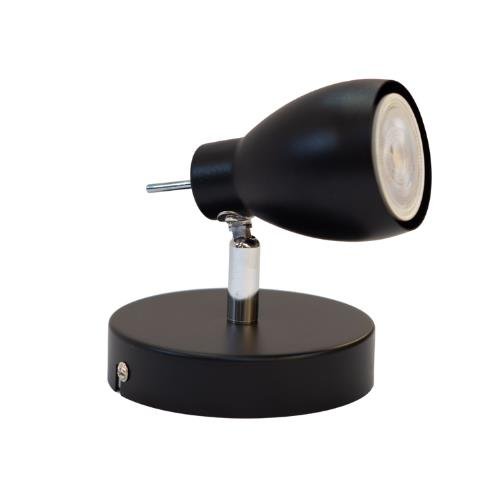 Aplique Cancún - 1 Luz - Negro  - GU10