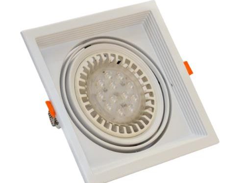 Embutido Cuadrado Antideslumbrante para AR11 GU10 - Aluminio