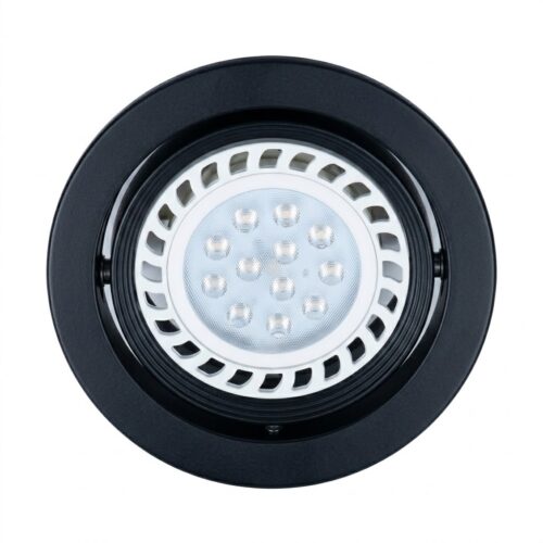 embutido redondo móvil para ar111 negro