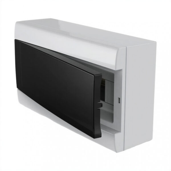 107083 caja exterior 16 módulos din puerta fumé — sobreponer ip40