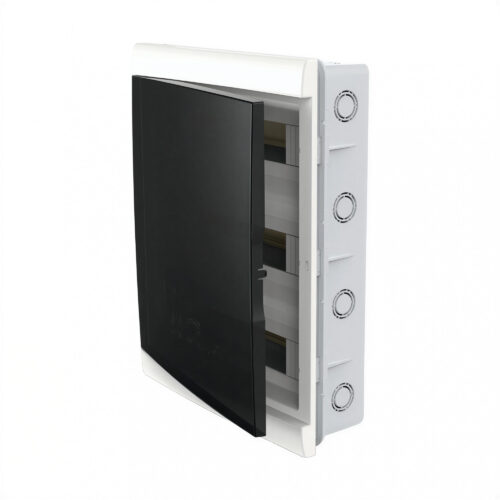 107085 caja sobreponer 36 módulos din puerta fumé pvc — ip30