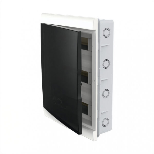 107085 caja sobreponer 36 módulos din puerta fumé pvc — ip30