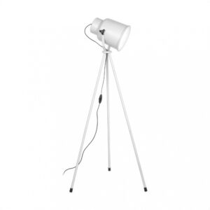 lampara de pie trelew tripode 1 luz e27 metalica blanca
