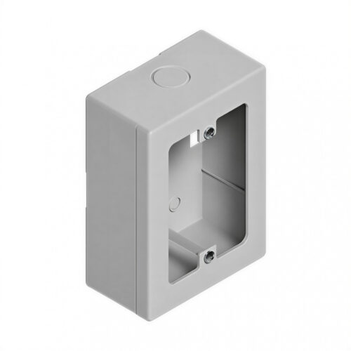 108007 caja monoblock rectangular para sobreponer pvc gris