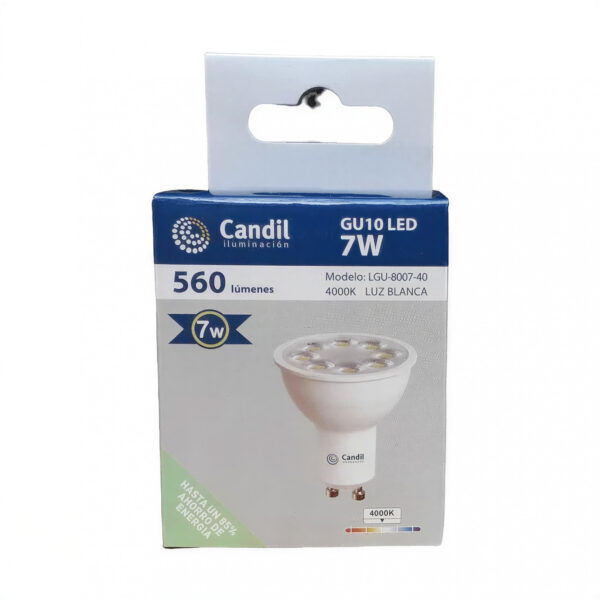 lampara dicro gu10 7w 100º gu10 3000k calida