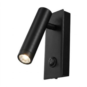 aplique led orthog i 6 w luz cálida negro