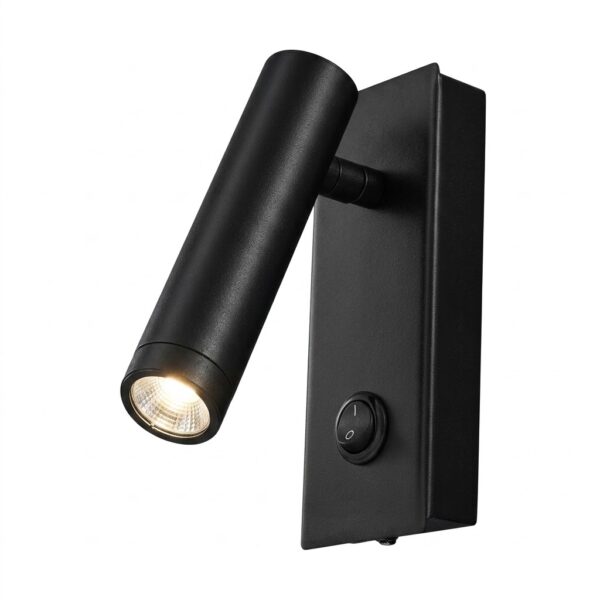 aplique led orthog i 6 w luz cálida negro aplique led orthog i 6 w luz cálida negro