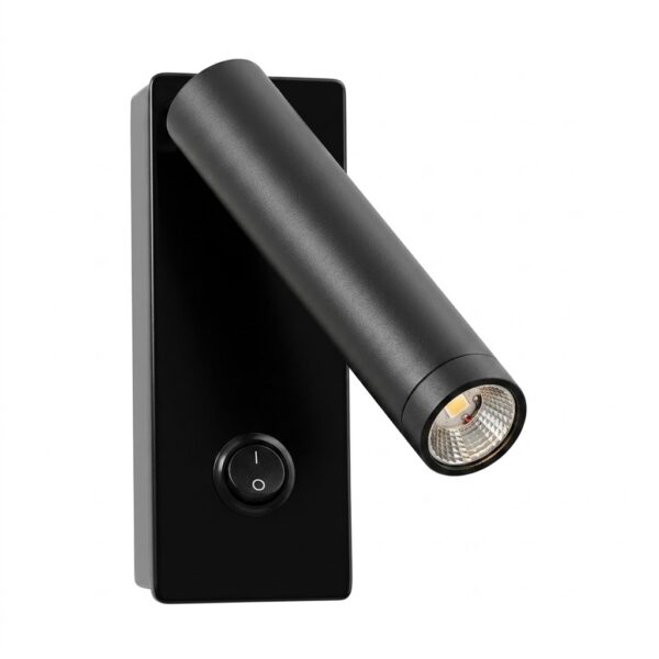aplique led orthog i 6 w luz cálida negro aplique led orthog i 6 w luz cálida negro