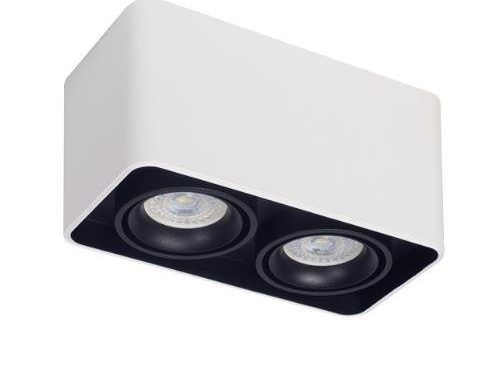 PLAFON TORONTO CON MOVIMIENTO PARA 2 DICRO GU10 COLOR BLANCO