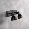 aplique con pantalla 2 luces negro e27