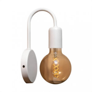 aplique brazo curvo 1 luz blanco e27