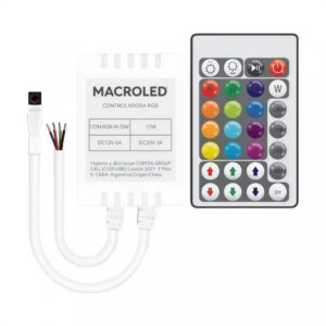 Home controlador radiofrecuencia rgb 72 w 5 m