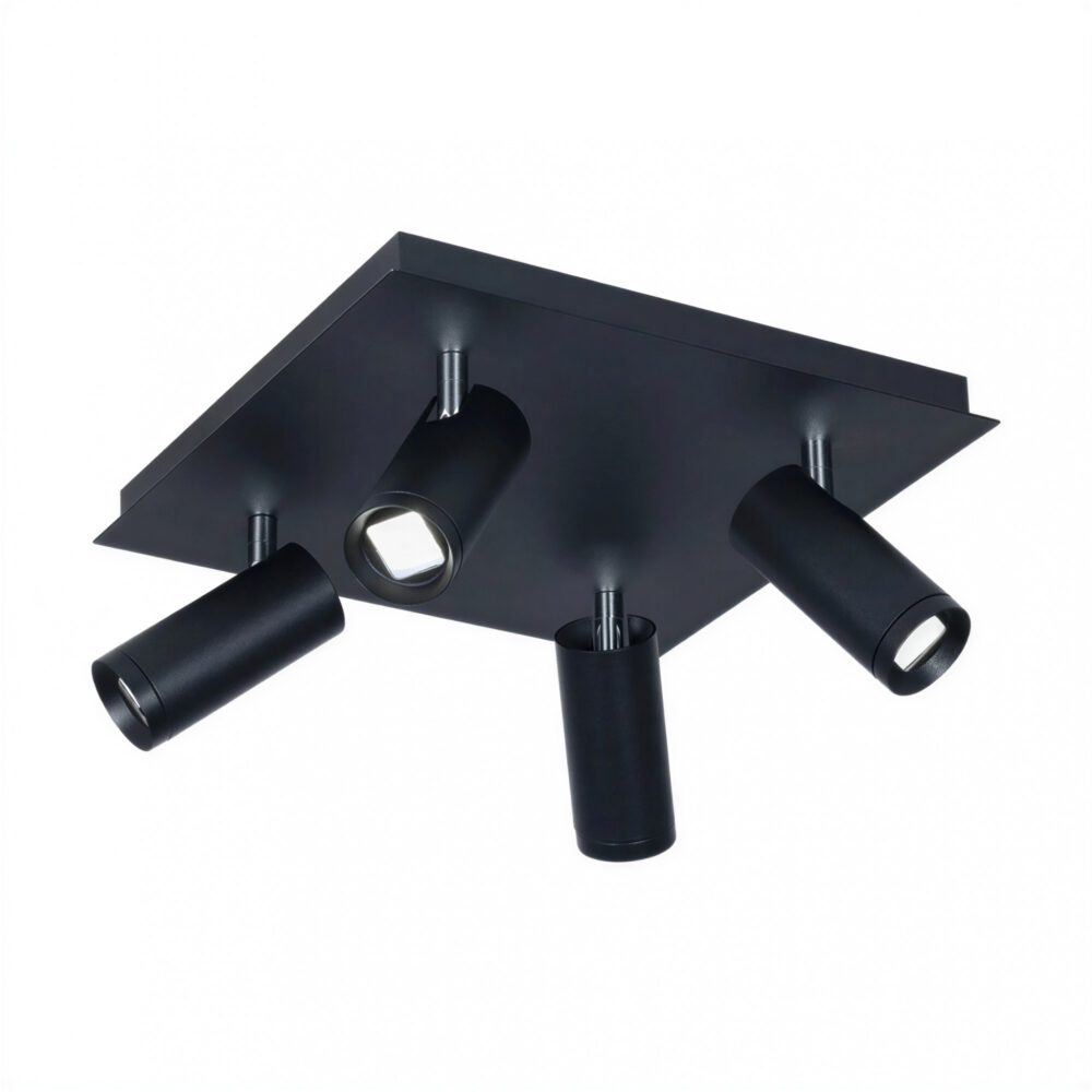 plafon led redondo 12w 6000k negro