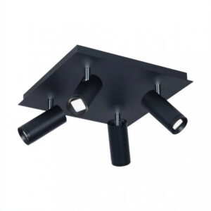 Home plafon led redondo 12w 6000k negro