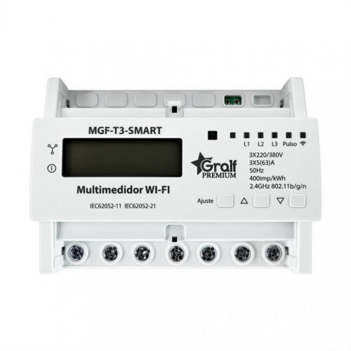 109686 multimedidor trifásico mgf t3 80 riel din 80a 3x380vac