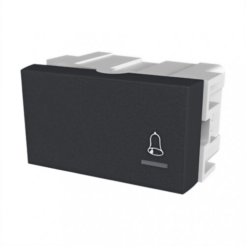 110155 modulo platinum interruptor unipolar pulsador negro