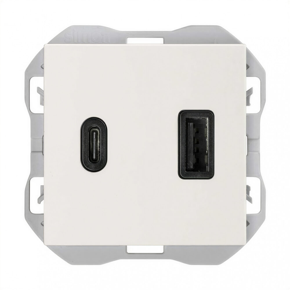 110243 modulo cargador usb a + c 5a blanco