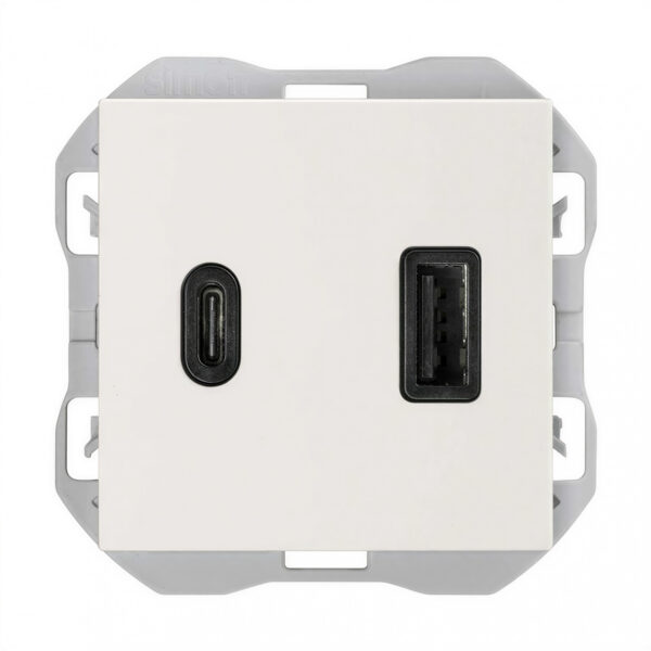 110243 modulo cargador usb a + c 5a blanco 110243 modulo cargador usb a + c 5a blanco