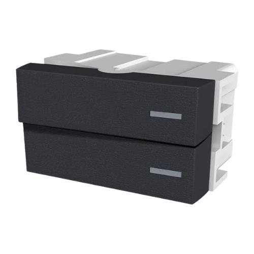 MODULO PLATINUM 2 INTERRUPTOR UNIPOLAR NEGRO (2-1/2 MODULO EN 1)
