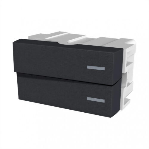 111007 modulo platinum 2 interruptor unipolar negro (2 1:2 modulo en 1)